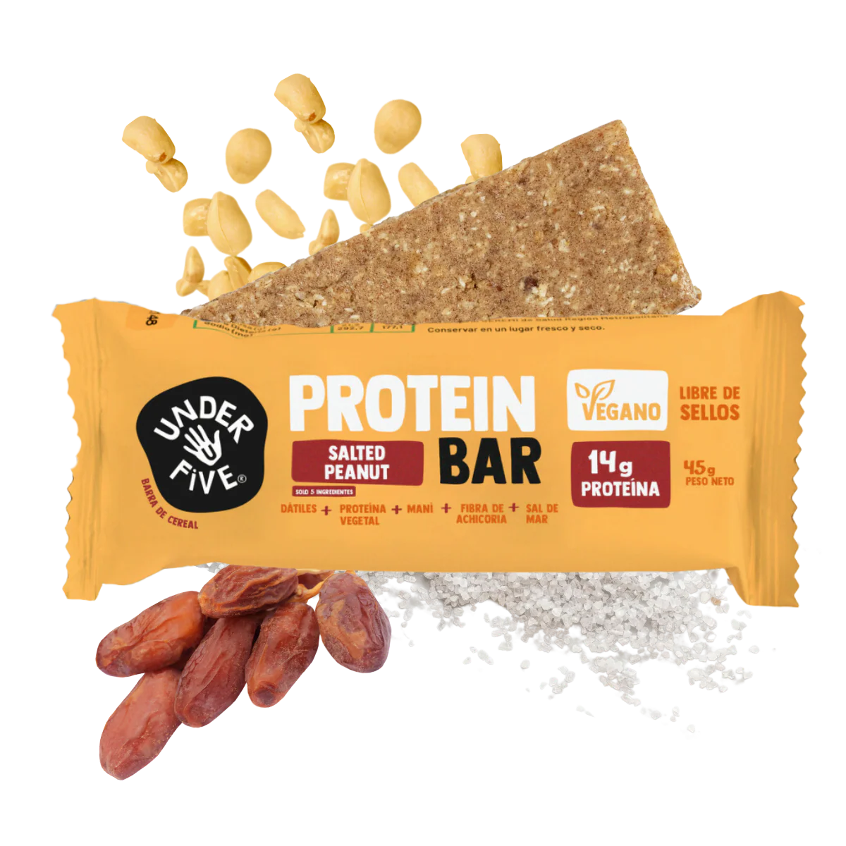Barra proteína Underfive Salted Peanut - 5 Und.