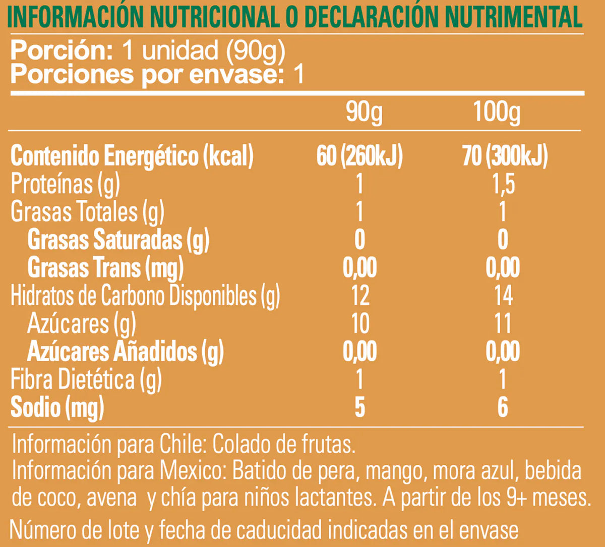 Smiley Kids Smoothie Orgánico Yogurt, Coco, Mango y Avena