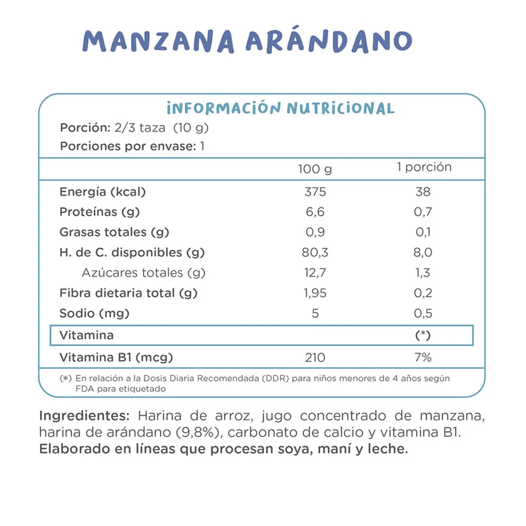 Kuna Foods Puffs Manzana Arándanos Familiar 50g