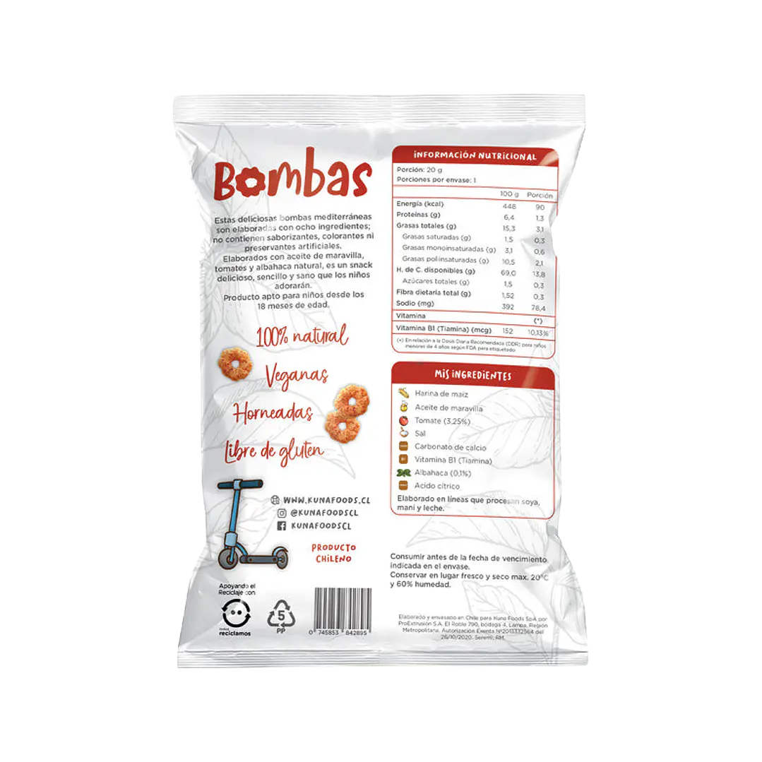 Kuna Foods Bombas Mediterráneas 20g