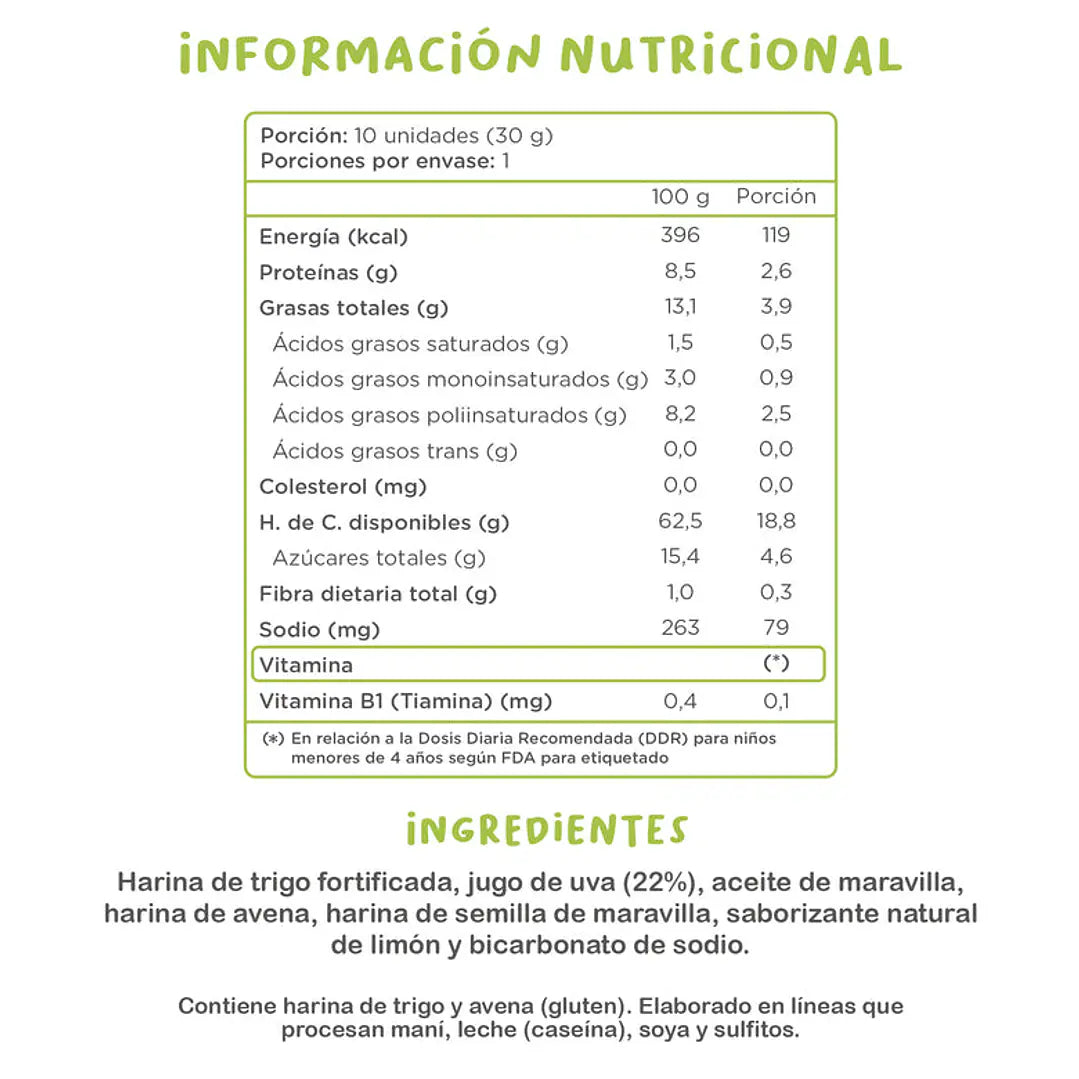 Kuna Foods Cookids Limón 30g