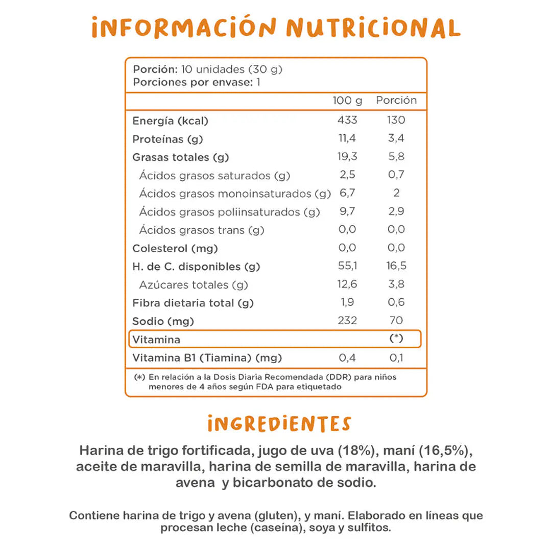 Kuna Foods Cookids Maní 30g