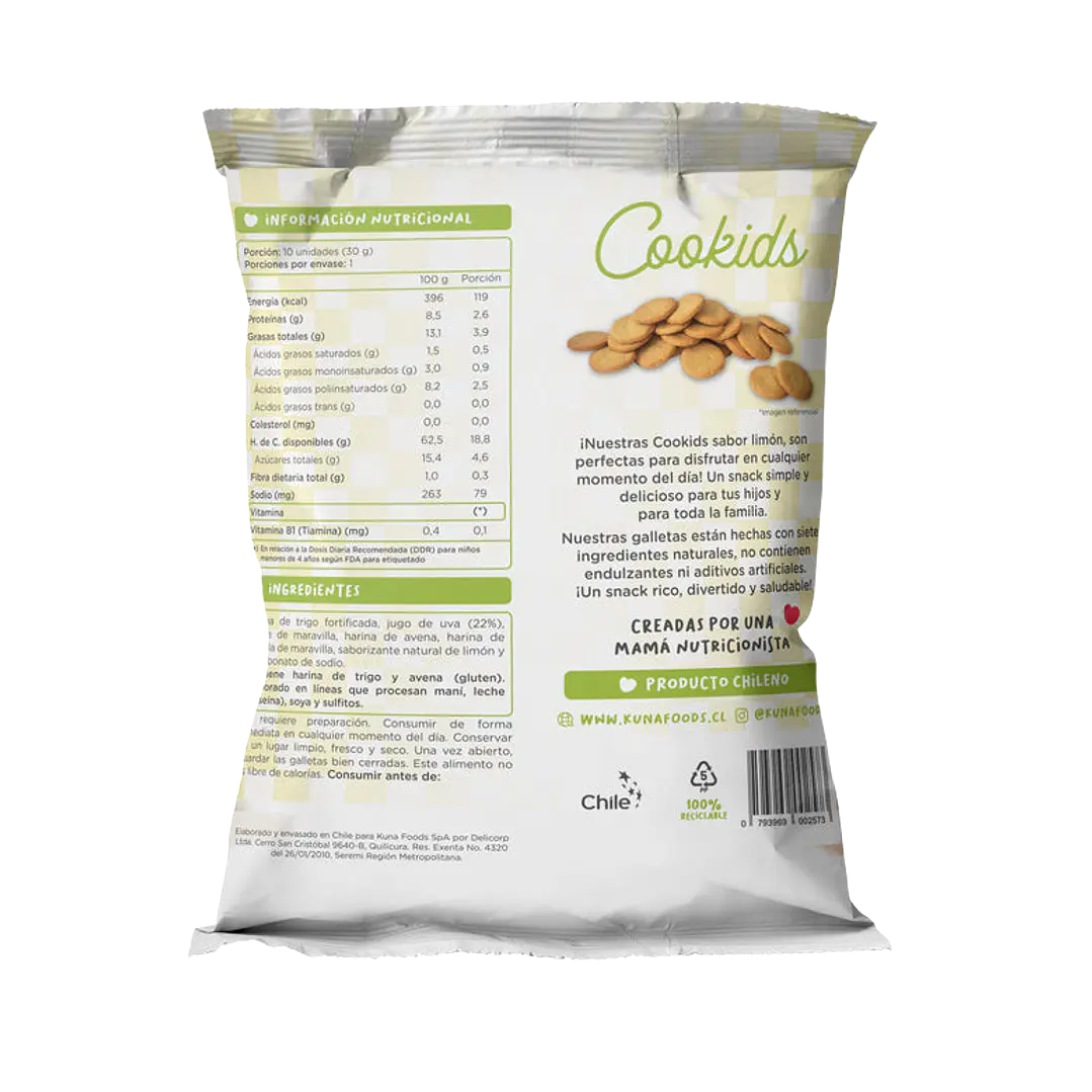 Kuna Foods Cookids Limón 30g