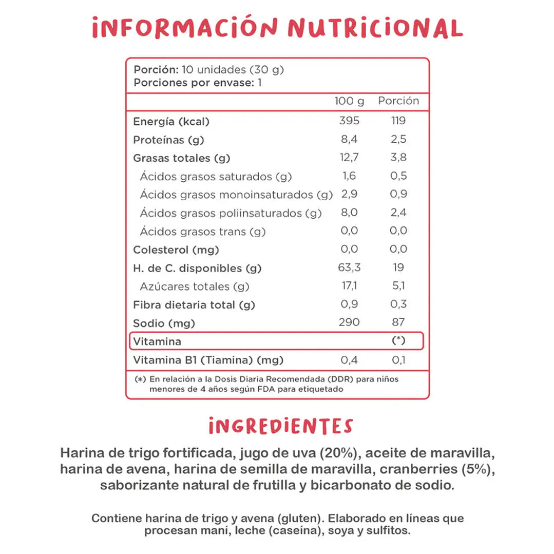 Kuna Foods Cookids Frutilla 30g