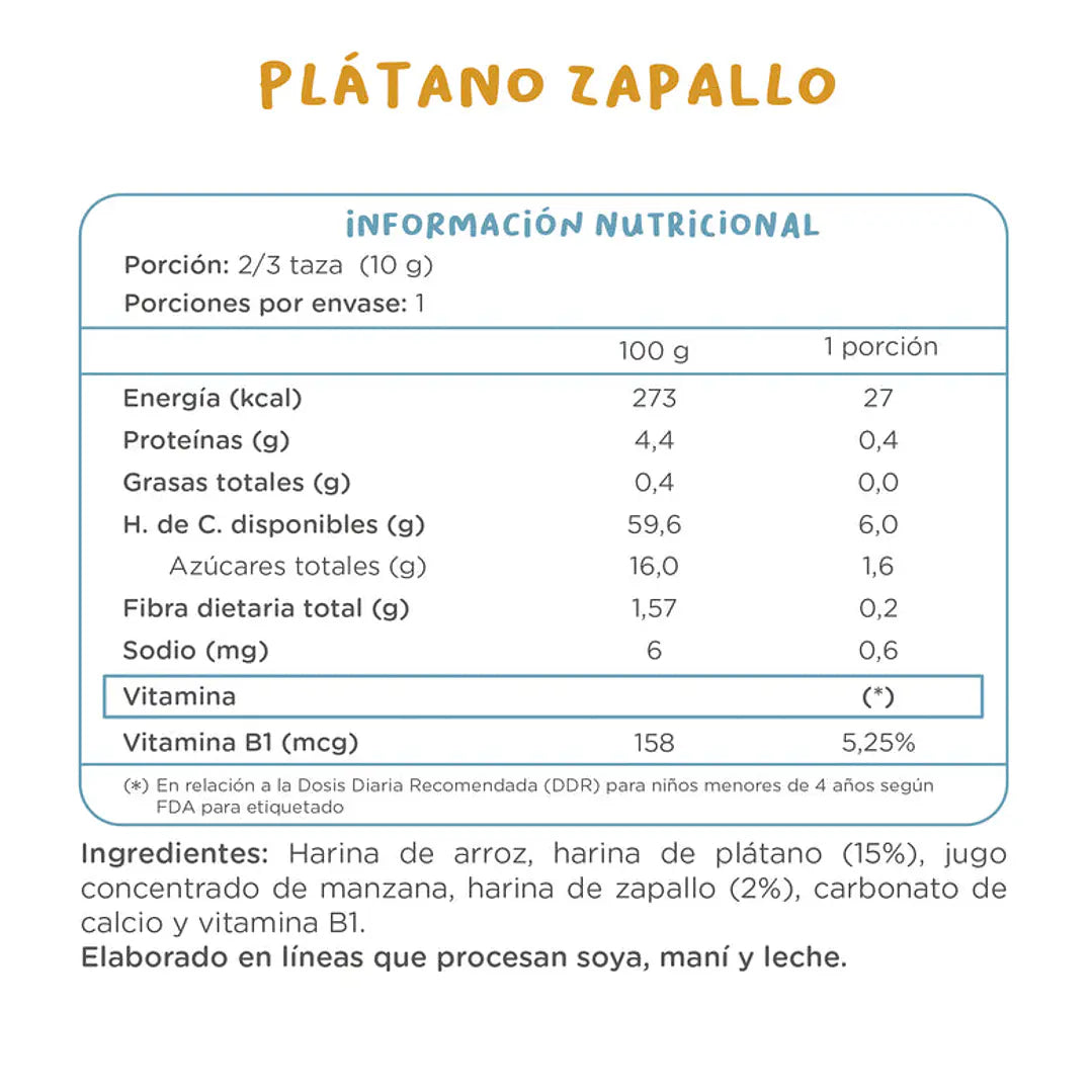 Kuna Foods Puffs Plátano Zapallo 10g