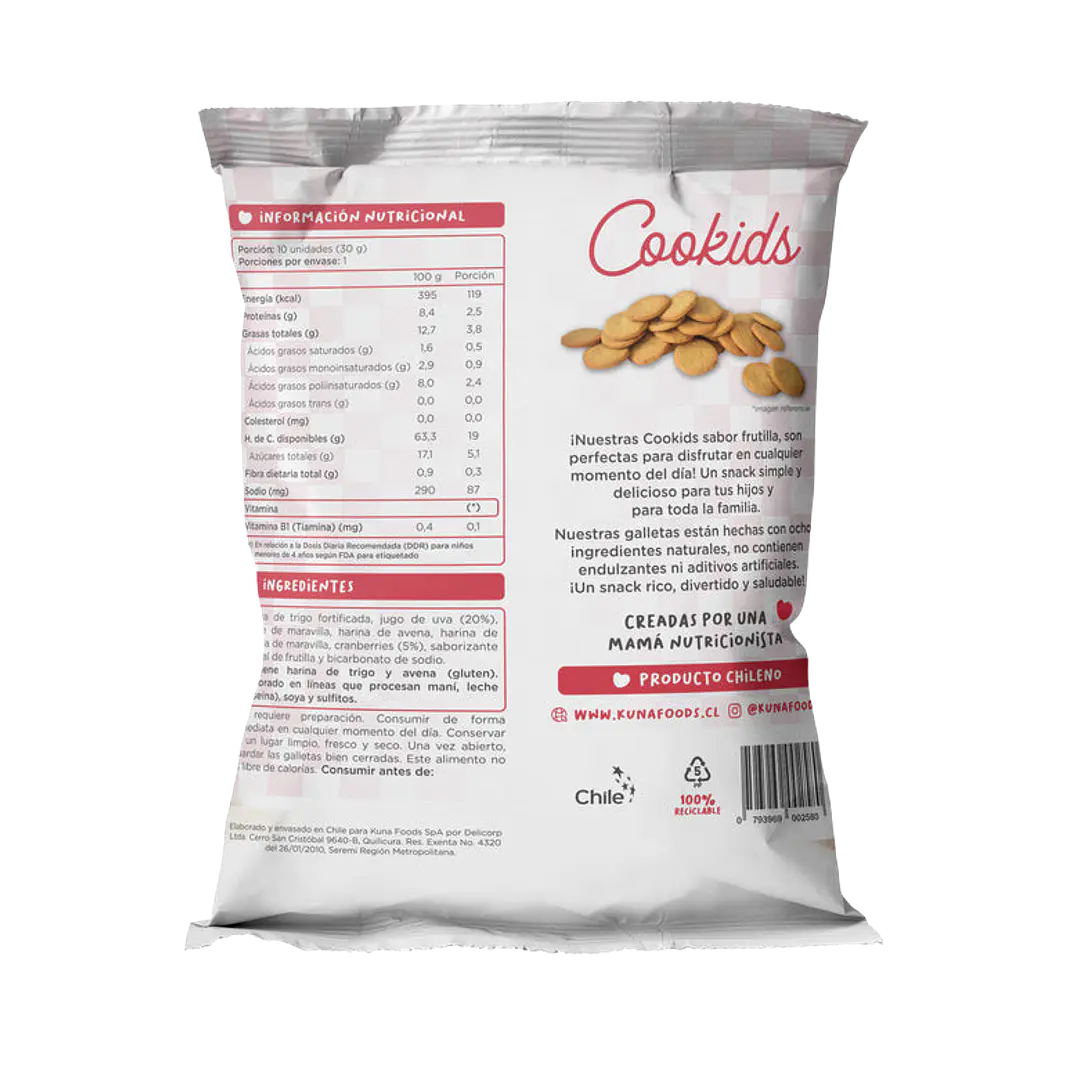 Kuna Foods Cookids Frutilla 30g