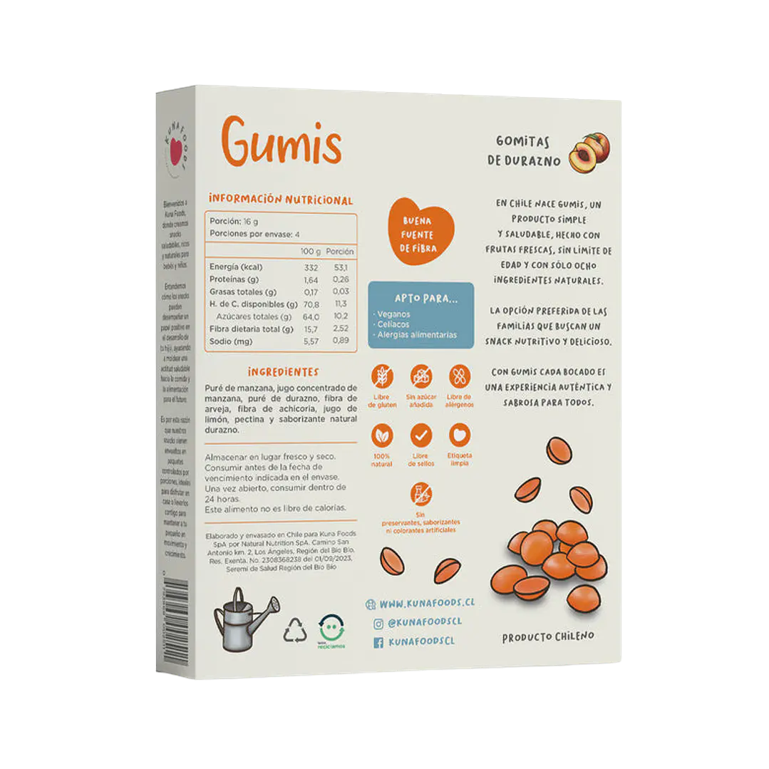 Kuna Foods Gumis Durazno 4und