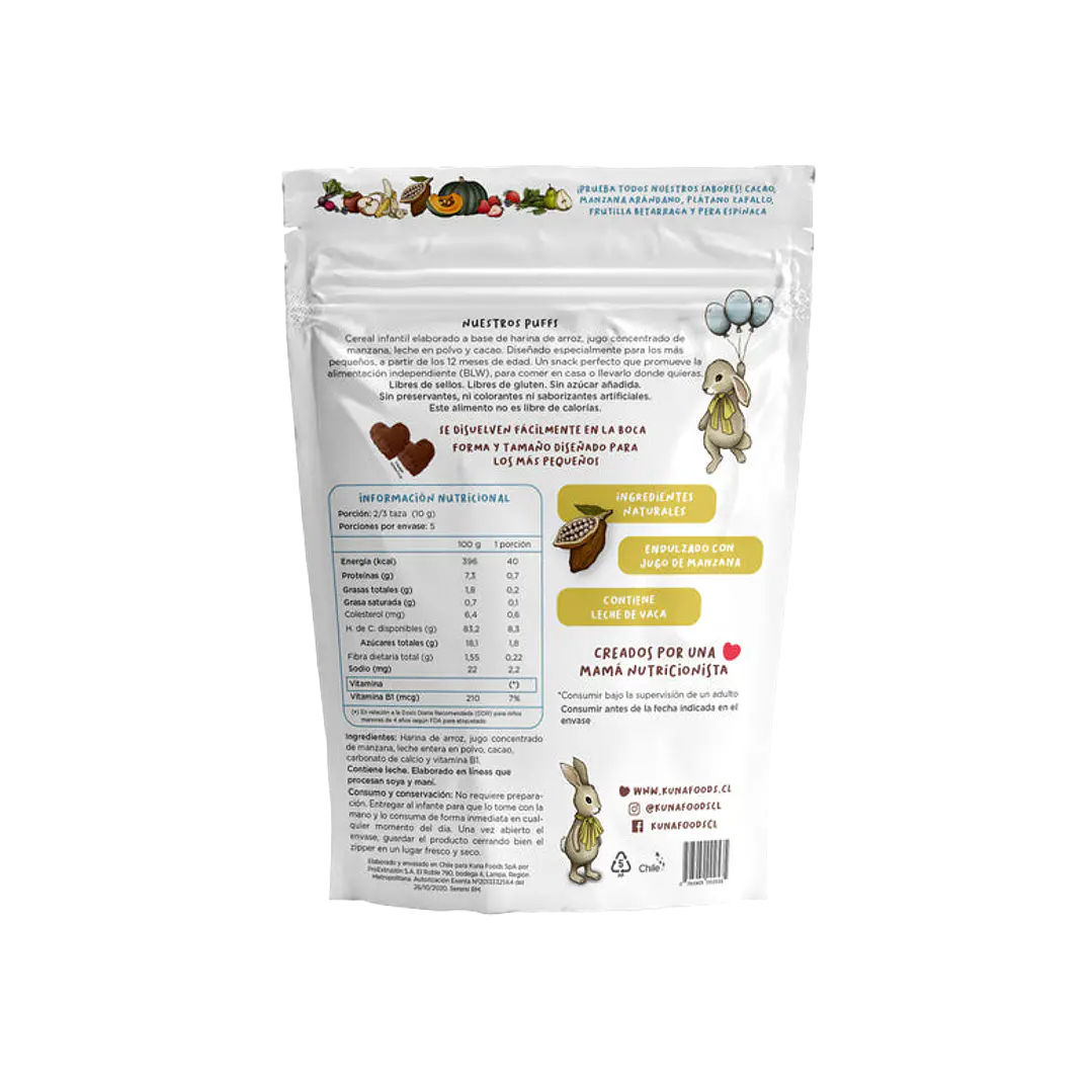 Kuna Foods Puffs Cacao Familiar 50g