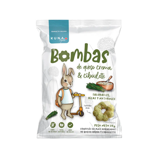 Bombas queso crema y ciboulette Kuna foods