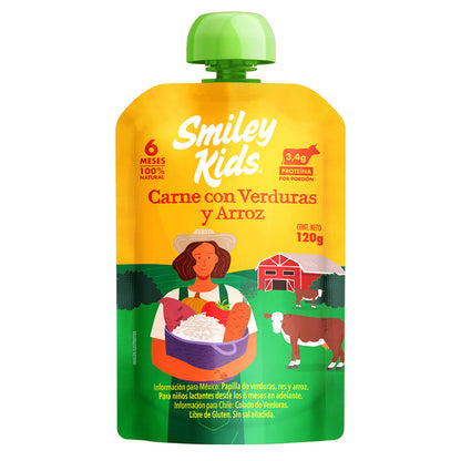 Smiley Kids Colado Proteína Carne con Verduras y Arroz