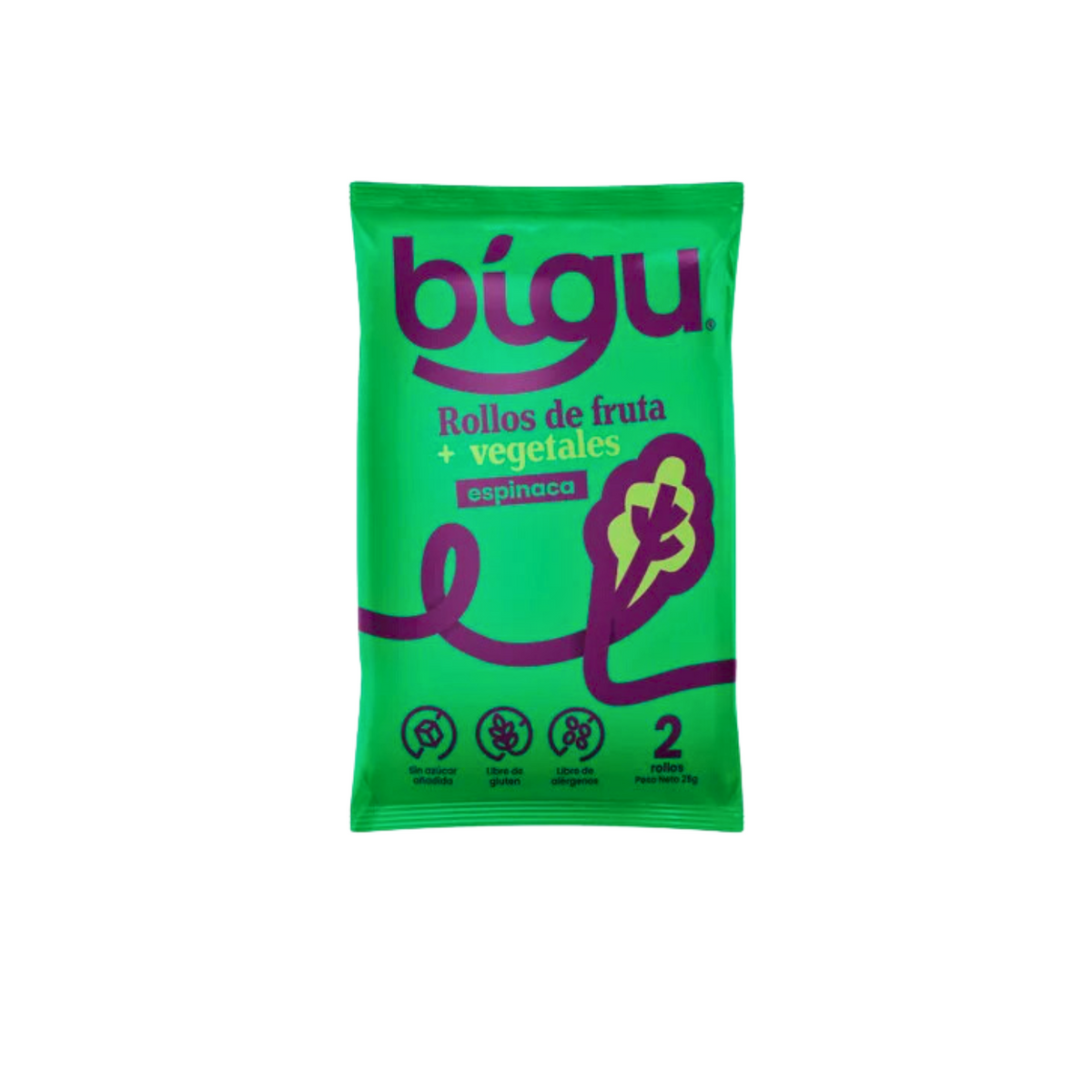 Bigu Snacks Rollo Espinaca 25g