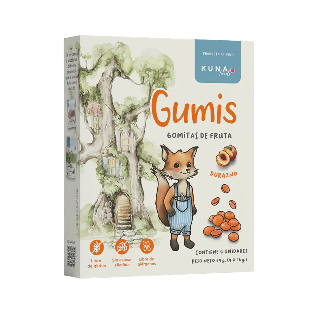 Gummis frutas Kuna foods durazno