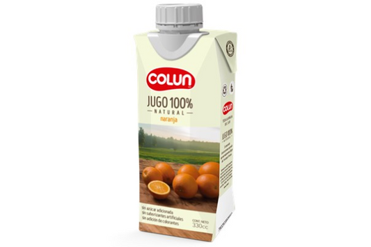 Jugo Colun 100% Fruta Natural 330 ml - Naranja