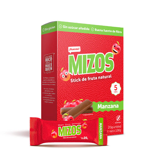 Stick de Fruta Mizos Manzana 20g - 5 und.