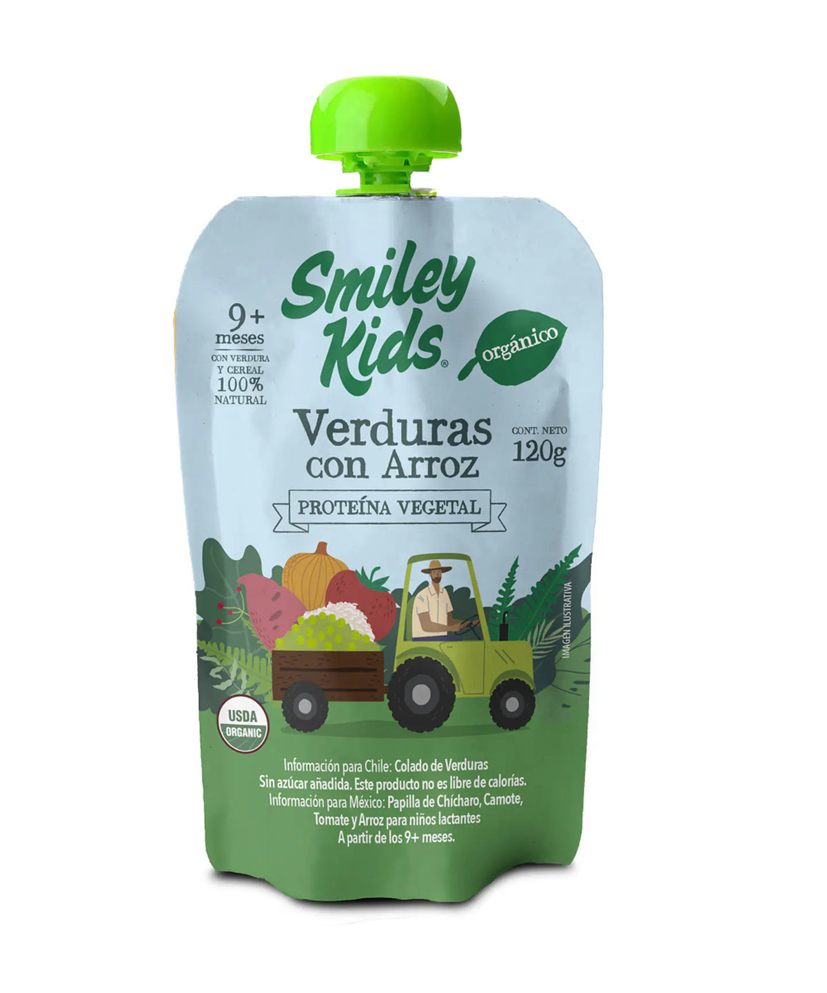 Smiley Kids Colado Orgánico Verduras con Arroz