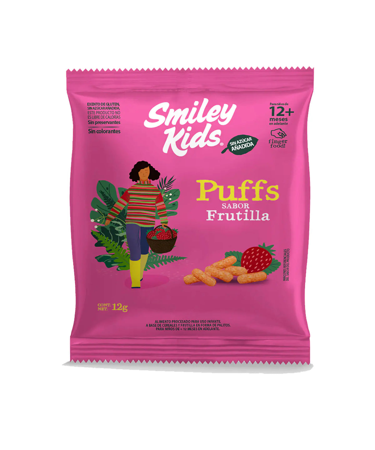 Smiley Kids Puff Frutilla 12g