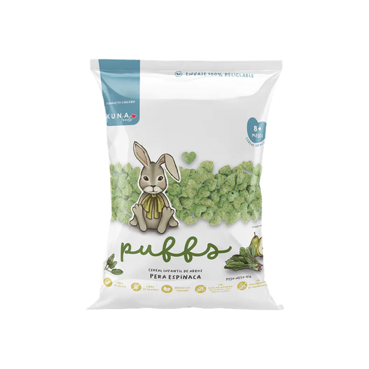 colación infantil Puff Kuna foods Pera Espinaca