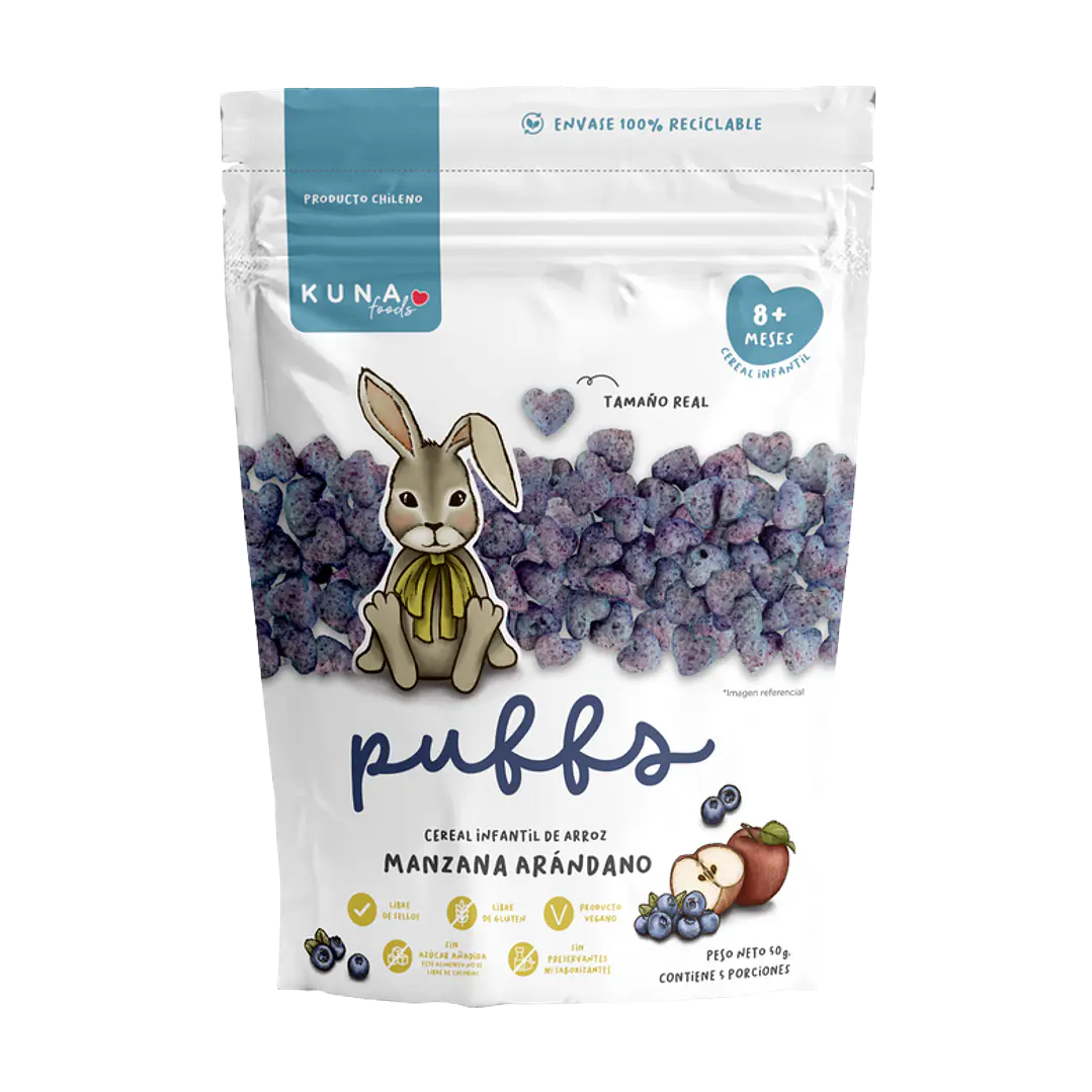 Puffs Kuna foods familiar Manzana arándano