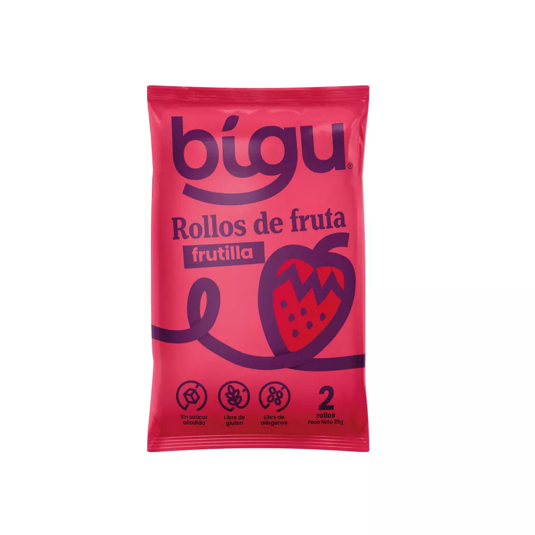 Bigu Snacks Rollo Frutilla 25g