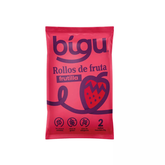 Bigu Snacks Rollo Frutilla 25g
