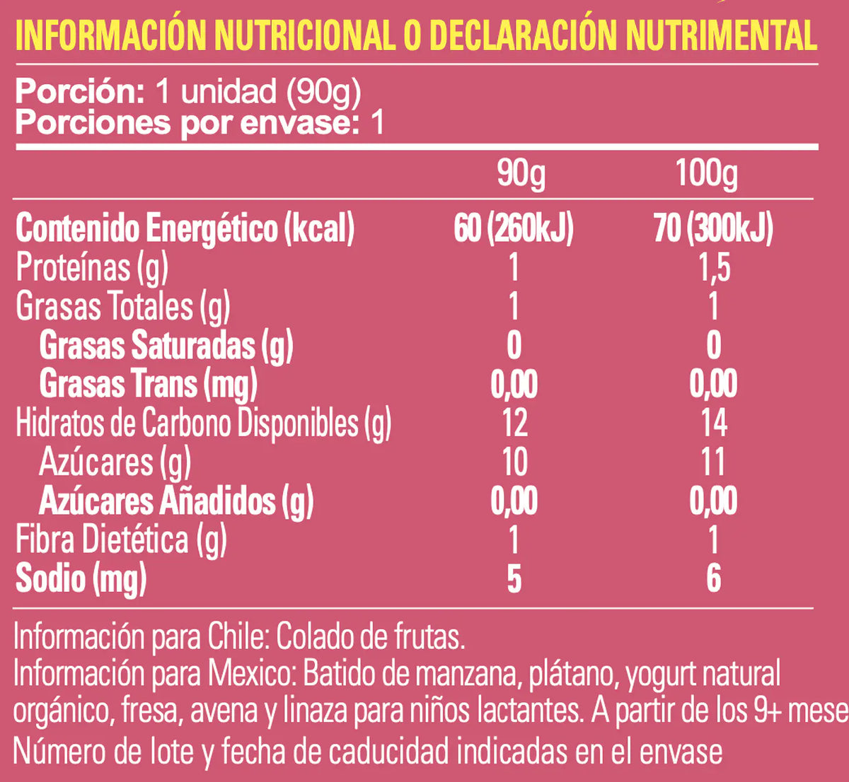 Smiley Kids Smoothie Orgánico Yogurt, Frutilla y Avena