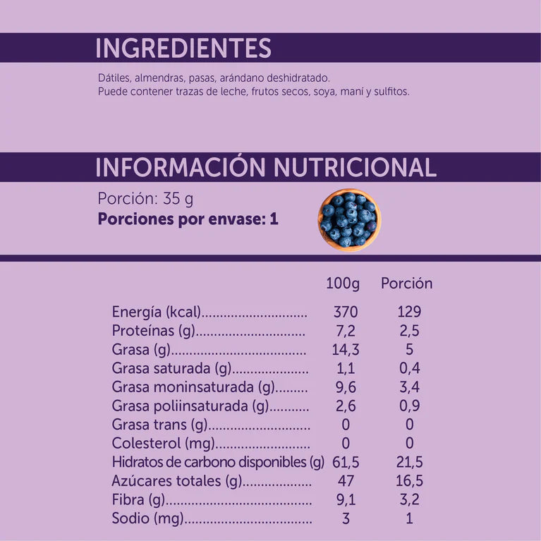 Barrita Natural de Arándanos - Unidad