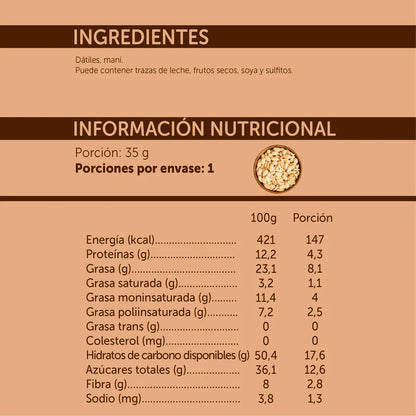 Barrita Natural Mizos Mantequilla de Maní -4 und.