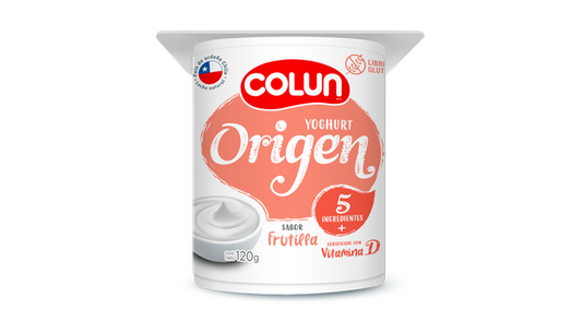 Colaciones yogurt colun origen frutilla growbite