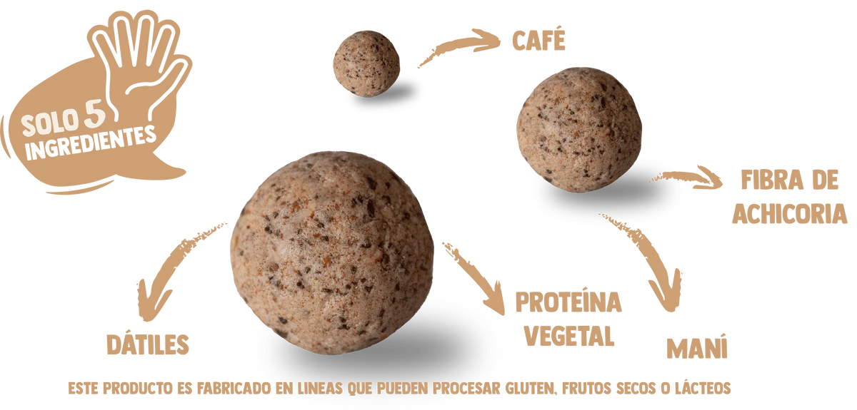 Snack balls proteína Underfive - Coffe