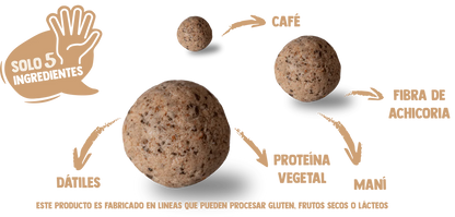 Snack balls proteína Underfive - Coffe