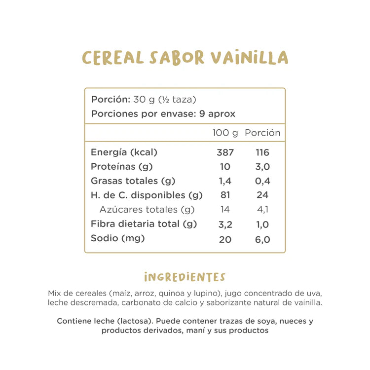 Kuna Foods Cereal Vainilla 280g