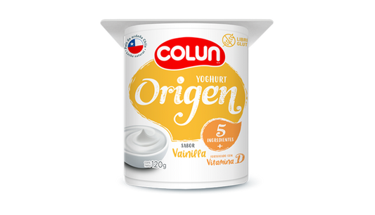 Colaciones yogurt colun origen Vainilla growbite